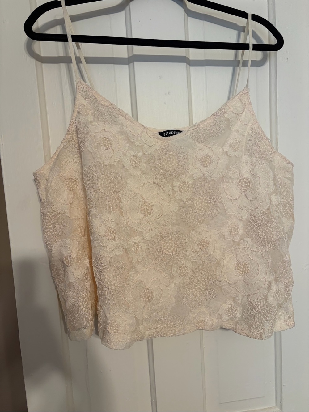 Express Floral Lace Cream Camisole